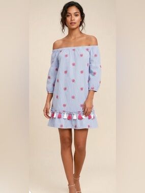 Very J . Blue Floral Blouse